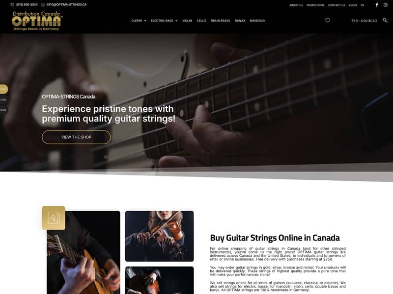 Optima-Strings Canada